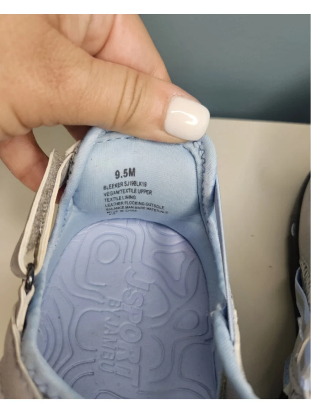 Jsport By Jambu Women's Bleeker Slip On Water Ready Sneaker Shoes Gray/Blue 9.5